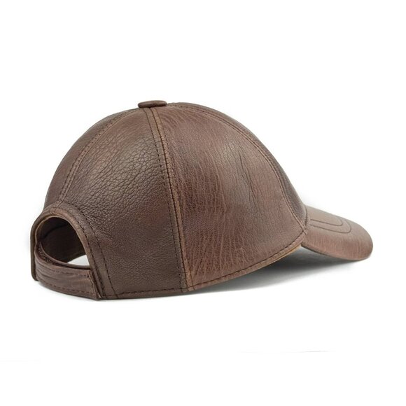 Real Lambskin Leather Ball Cap – Premium Leather Hat | Soft Genuine Leather | - Picture 3 of 6